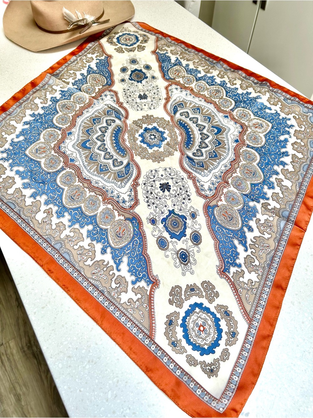 Paisley southwestern boho Scarf/wrap w country prairie cottagecore vibe